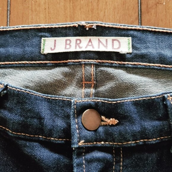 J Brand 805 INK Straight Leg Dark Wash Jean With Orange Threading Jeans Sz 31 - Picture 6 of 7